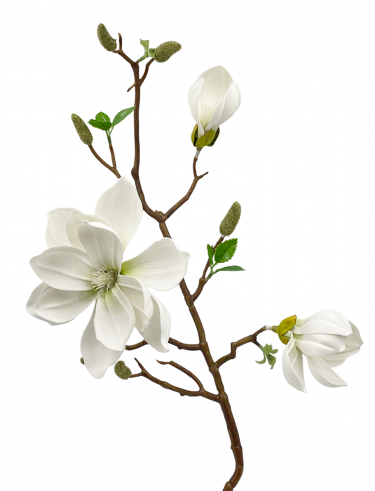 Magnolie artificiala HEAVEN, Alb, 90cm [1]