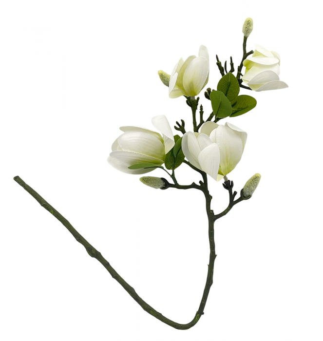 Magnolie artificiala QUEEN, Alb, 60cm [2]