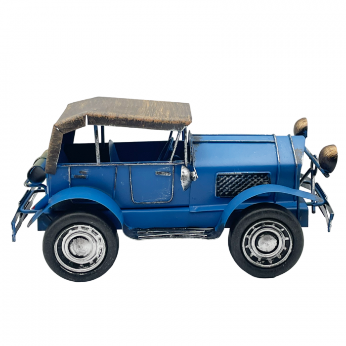 Masina retro OLDIE, Albastru, 19cm, Metal [2]