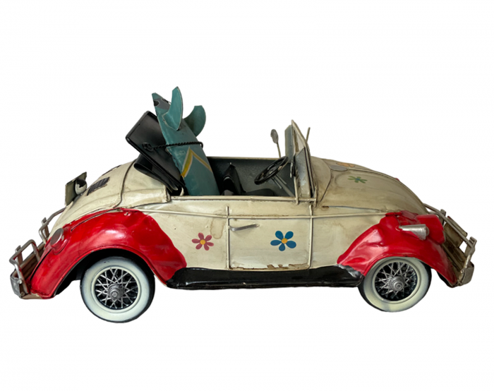 Masina retro SURF BEETLE, Rosu, 33x15cm [3]