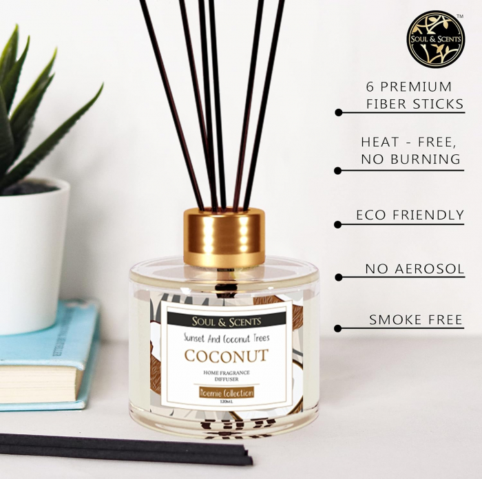 Odorizant camera cu betisoare COCONUT, S&S India [2]