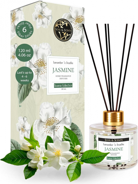 Odorizant camera cu betisoare JASMINE, S&S India, 120 ml [6]