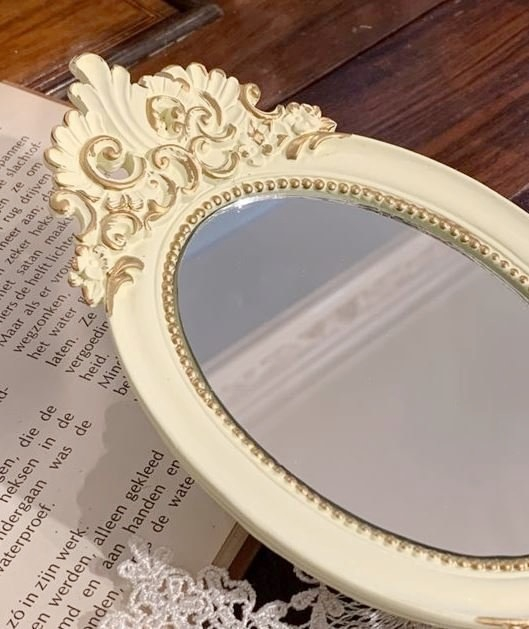 Oglinda de mana EPOQUE, Crem, 11x26cm [2]