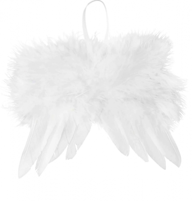 Ornament brad Aripi de Inger ELSA, Alb, 11cm [2]