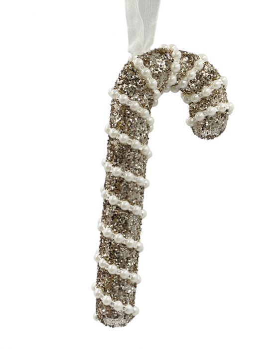 Ornament brad Craciun Acadea CRYSTAL, Sampanie, 17cm [1]