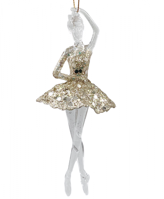 Ornament brad Craciun Balerina MYRA, Auriu, 17cm [1]