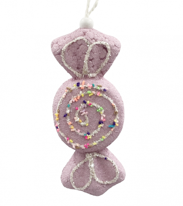 Ornament brad Craciun Bomboana SWEETY, Lila, 14cm [1]