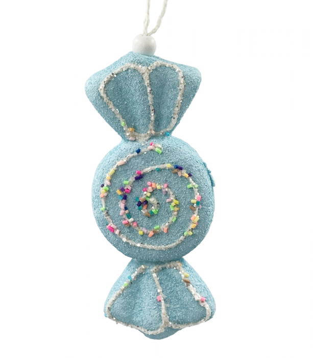 Ornament brad Craciun Bomboana SWEETY, Bleu, 14cm [1]