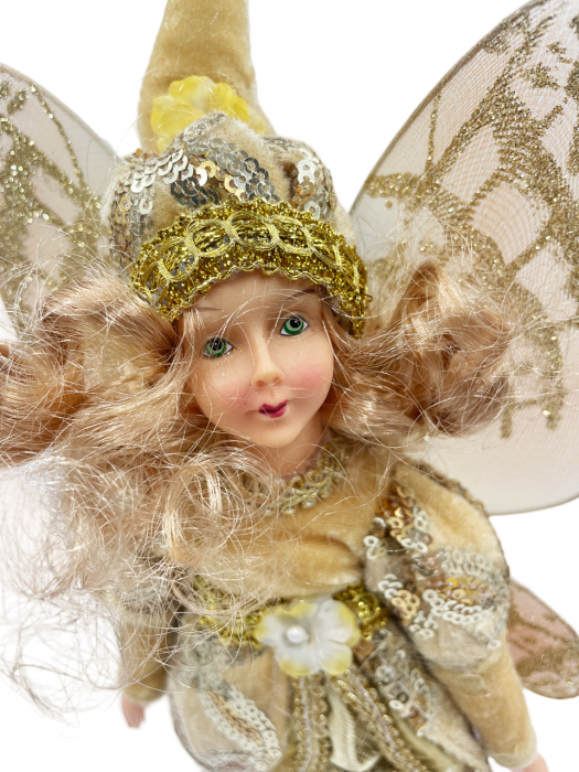 Ornament brad Craciun Zana FAY, Auriu, 30cm [3]