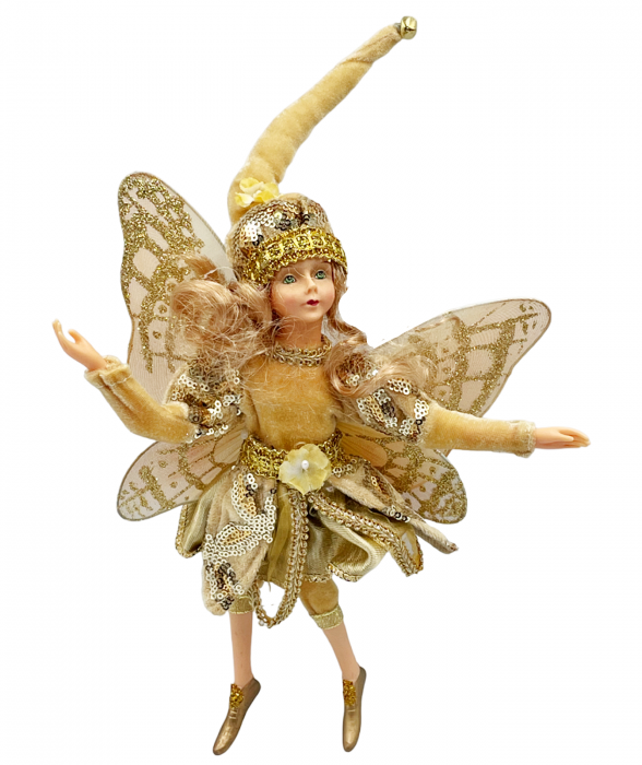 Ornament brad Craciun Zana FAY, Auriu, 30cm [2]