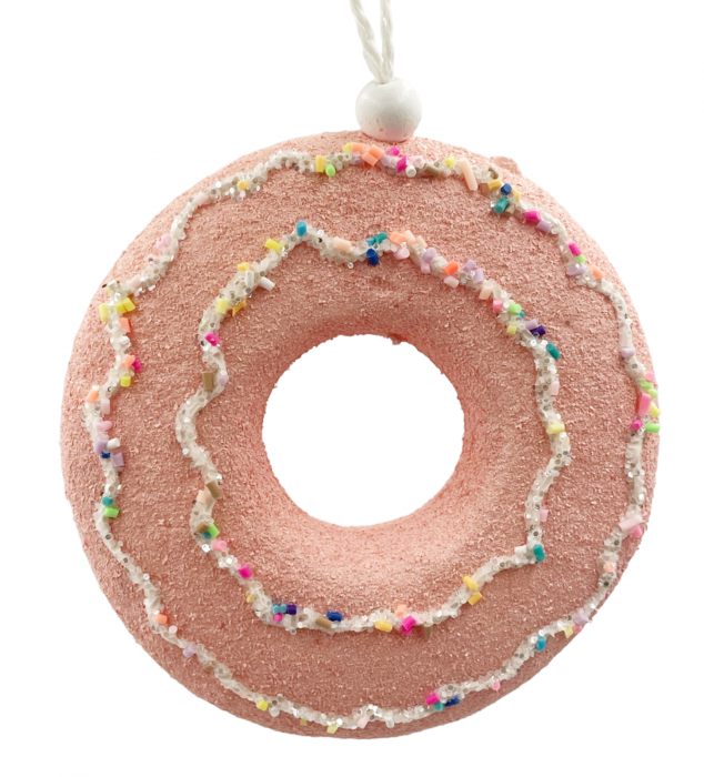 Ornament brad Craciun Con inghetata SWEETY, Roz, 16cm [1]