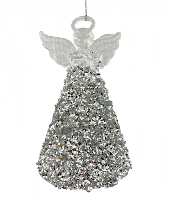 Ornament Craciun Inger ELSA, Argintiu, 10cm [2]