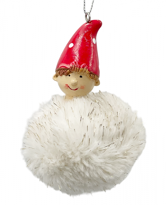 Ornament brad Craciun NOEL, Rosu, 10cm [1]
