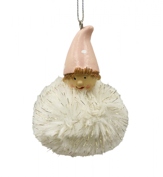 Ornament brad Craciun NOEL, Roz, 10cm [2]