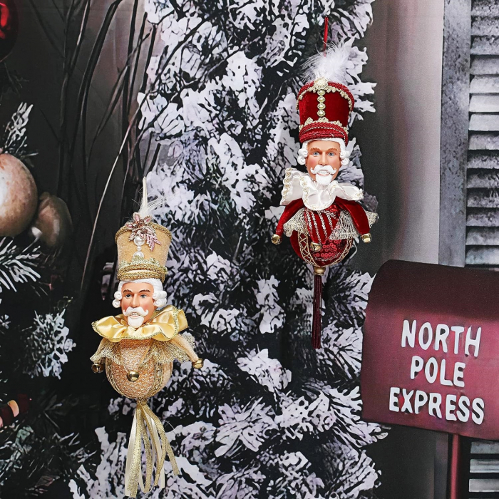 Ornament brad Craciun KING DOLL, Burgundy, 22cm [5]