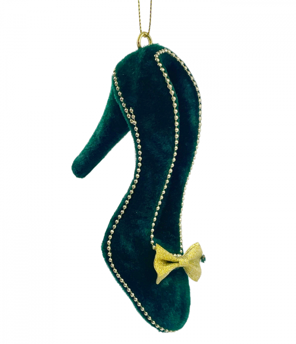 Ornament brad Craciun Pantof CHARM, Verde, 14cm [1]