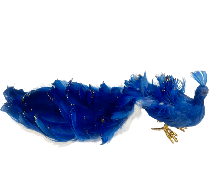 Ornament brad Craciun Paun TWINKLE, Albastru [1]