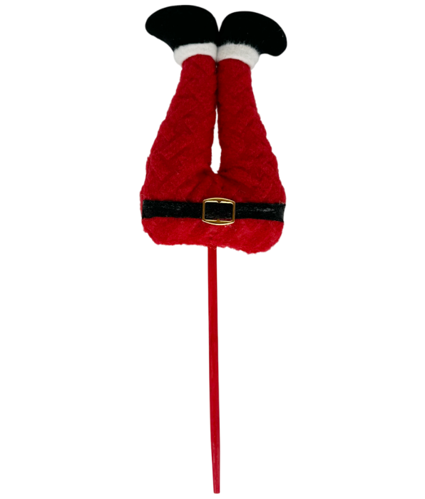 Ornament brad Craciun SANTA'S LEGS, Rosu, 10x16cm [1]