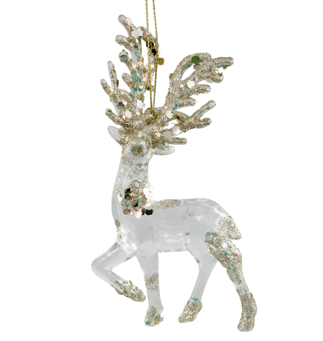 Ornament brad Craciun Ren VIXEN, Auriu, 6x13cm [1]