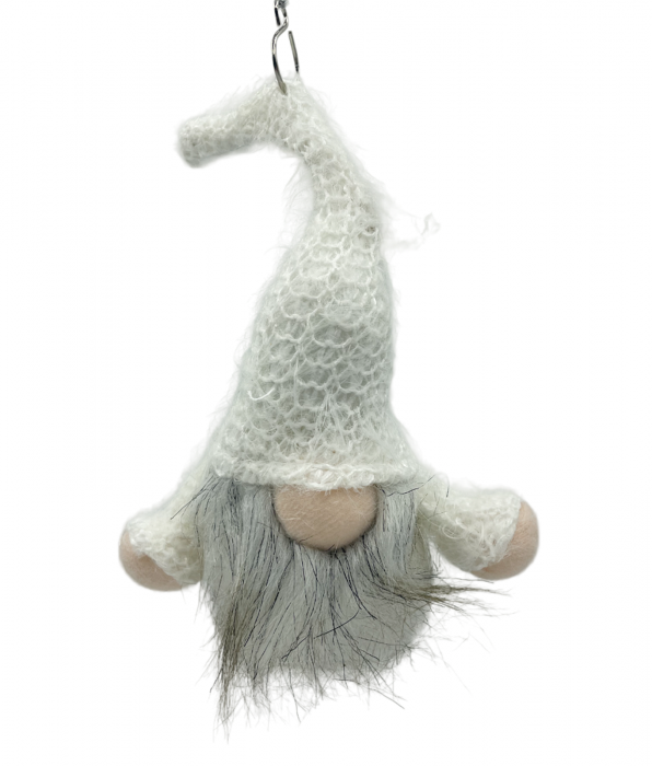 Ornament Craciun Spiridus FAY, Alb, 13cm [4]