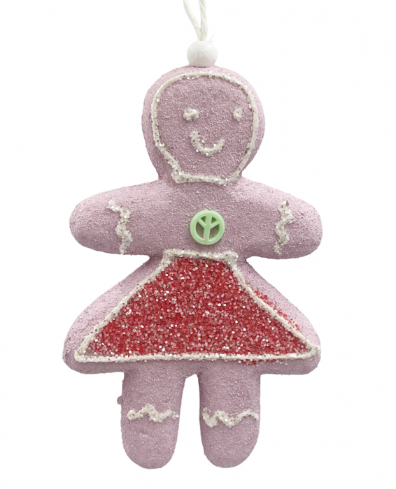 Ornament brad Craciun Turta Dulce JELLY, Lila, 16cm [1]