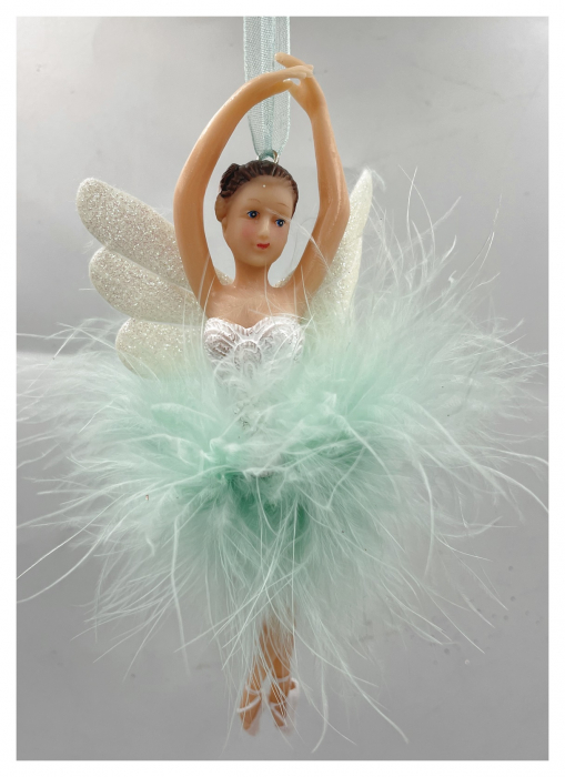 Ornament brad Craciun Zana ALEGRIA, Verde menta, 17cm [2]