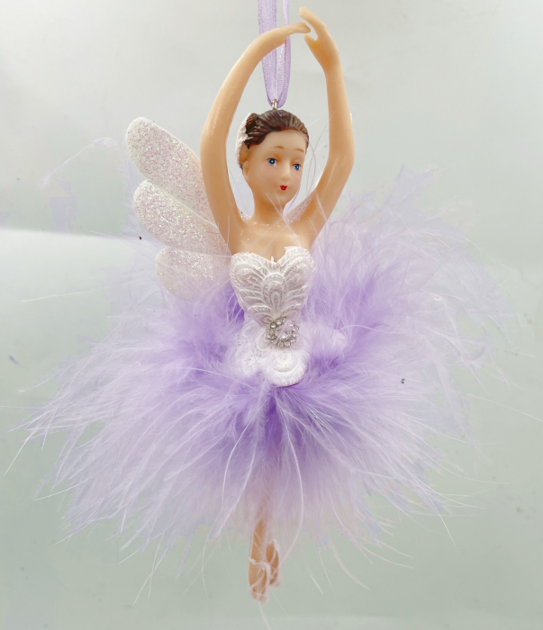 Ornament brad Craciun Zana ALEGRIA, Mov, 17cm [2]