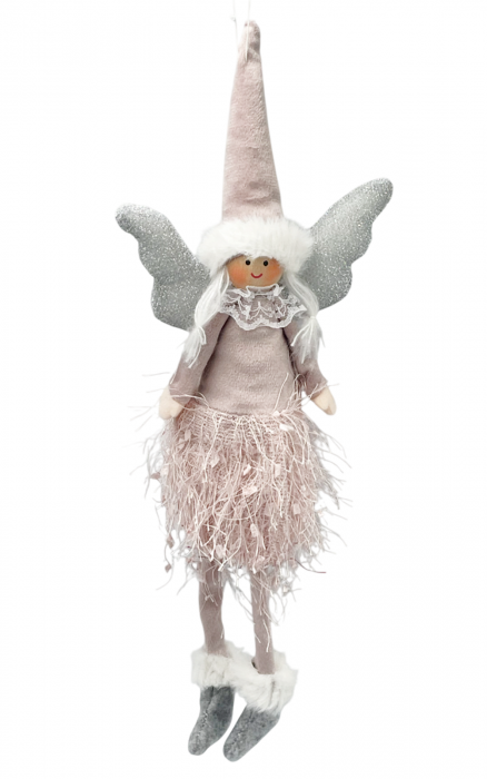 Ornament brad Craciun Zana ELISE, Roz, 30cm [1]