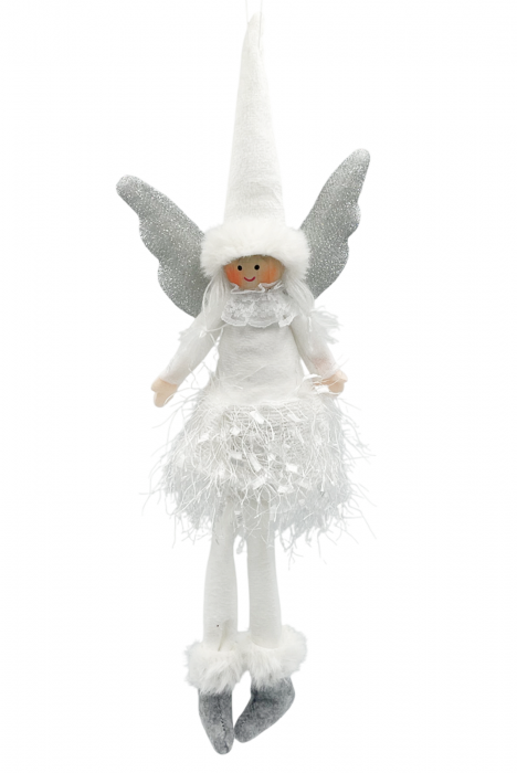 Ornament brad Craciun Zana ELISE, Alb, 30cm [1]