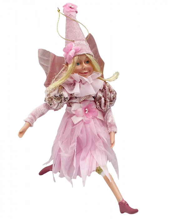 Ornament brad Craciun Zana SARA, Roz, 30cm [3]