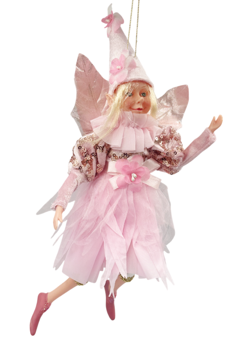 Ornament brad Craciun Zana SARA, Roz, 30cm [1]