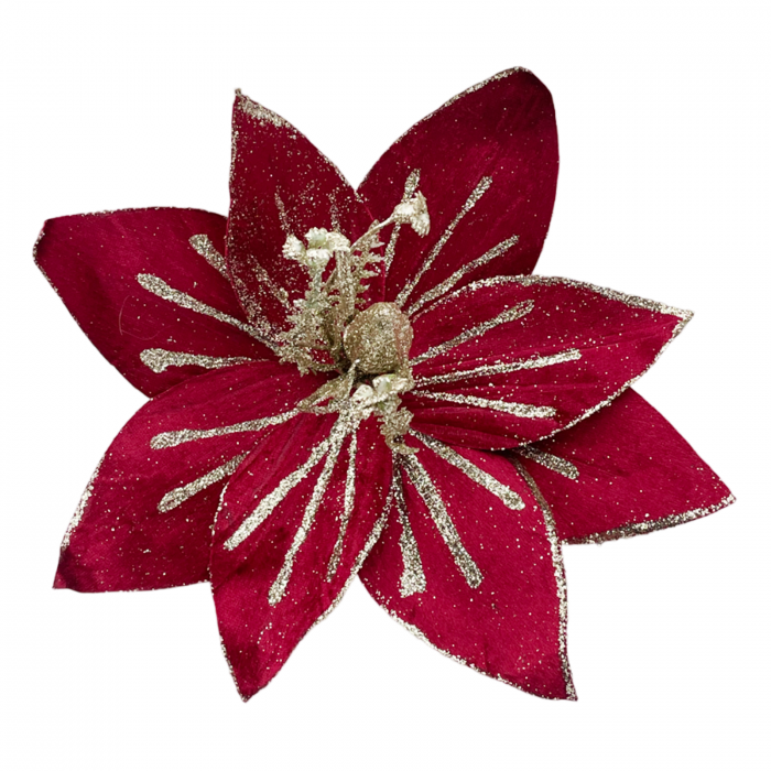 Ornament brad Craciunita ASTRID, Burgundy, 25cm [1]