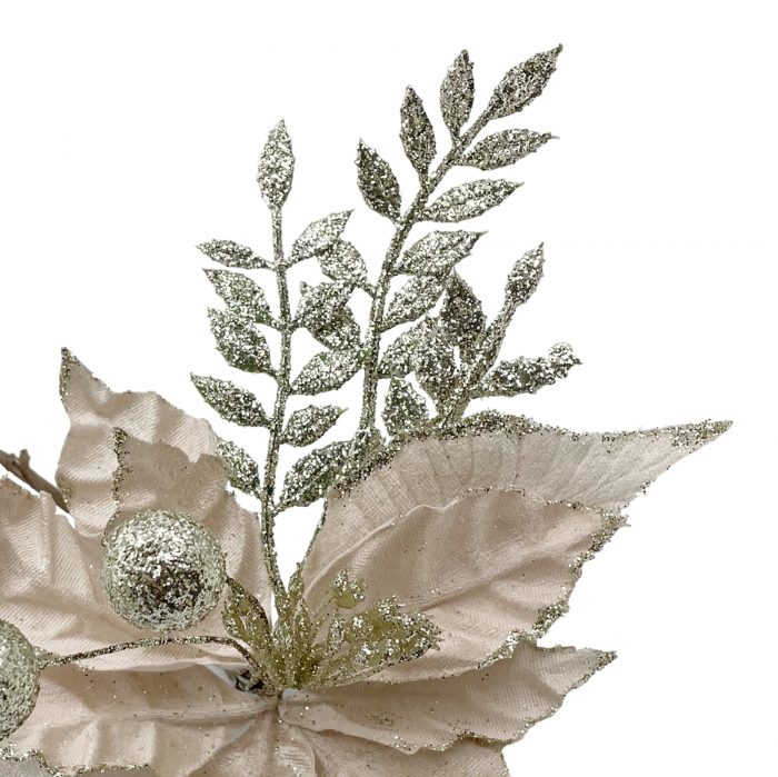 Ornament brad Craciunita ROYAL, Sampanie, 22cm [2]