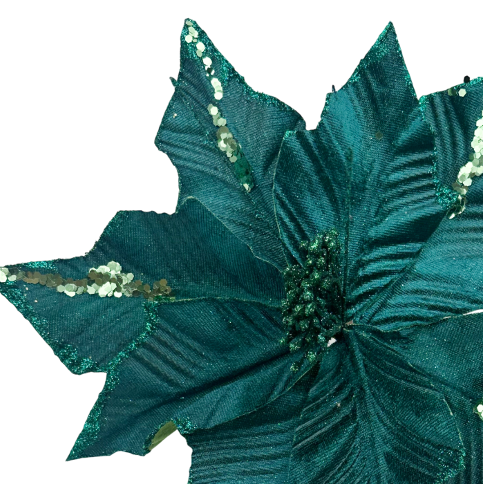 Ornament brad Craciunita BEAUTY, Verde inchis, 25cm [2]