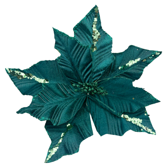 Ornament brad Craciunita BEAUTY, Verde inchis, 25cm [1]