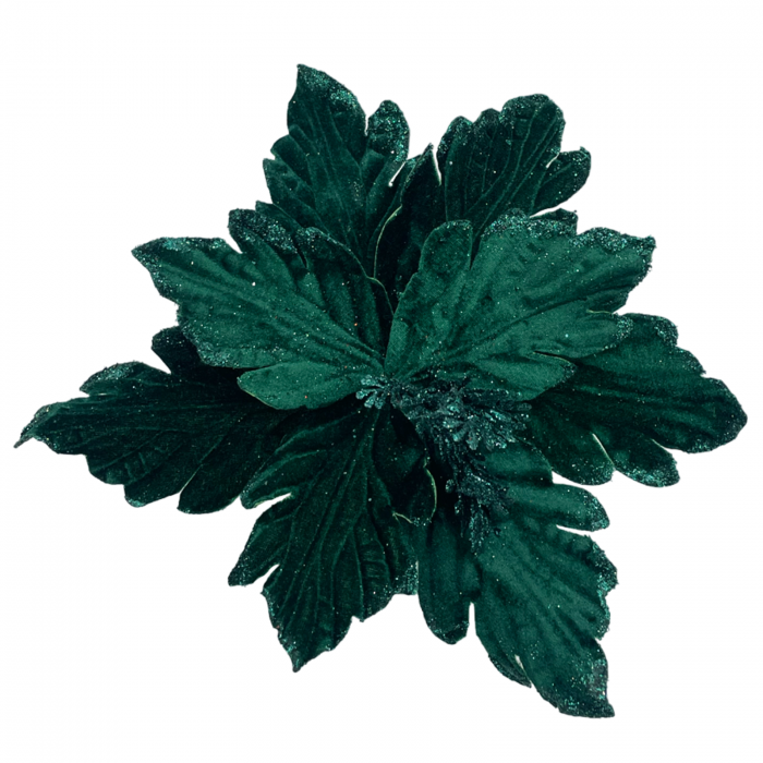 Ornament brad Craciunita LOVELY, Verde inchis, 25cm [2]
