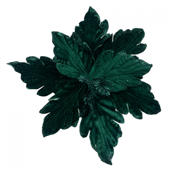 Ornament brad Craciunita LOVELY, Verde inchis, 25cm [1]