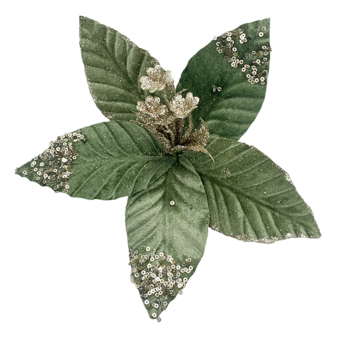 Ornament brad Craciunita BEAUTY, Verde, 22cm [1]