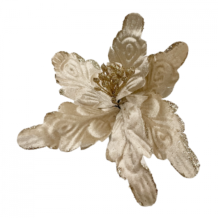 Ornament brad Craciunita Amber Champagne [3]