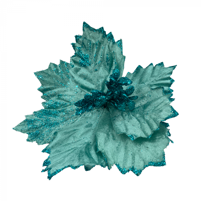 Ornament brad Craciunita BRIGHT, Verde turcoaz, 23cm [3]