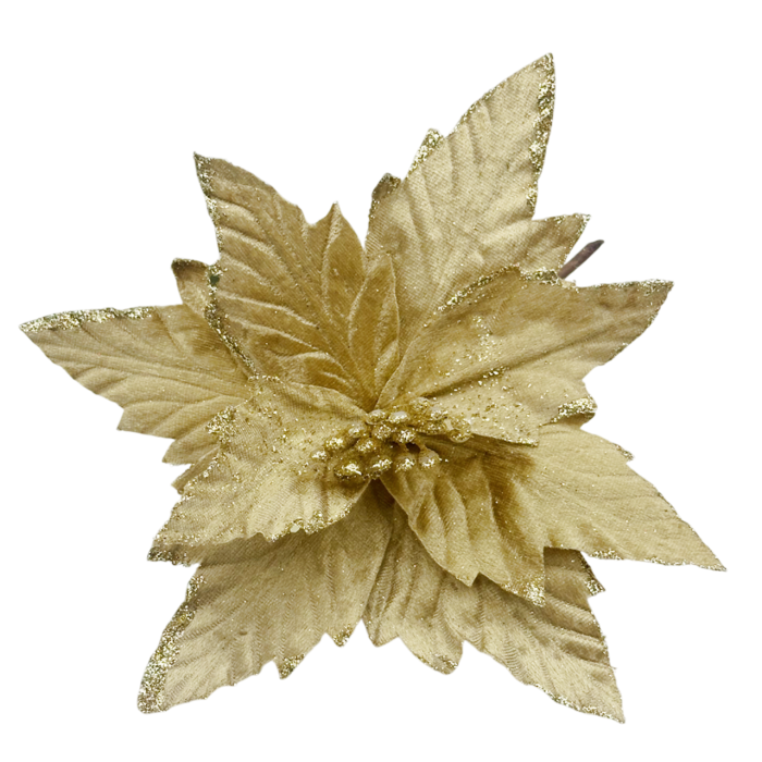 Ornament brad Craciunita BRIGHT, Auriu [1]