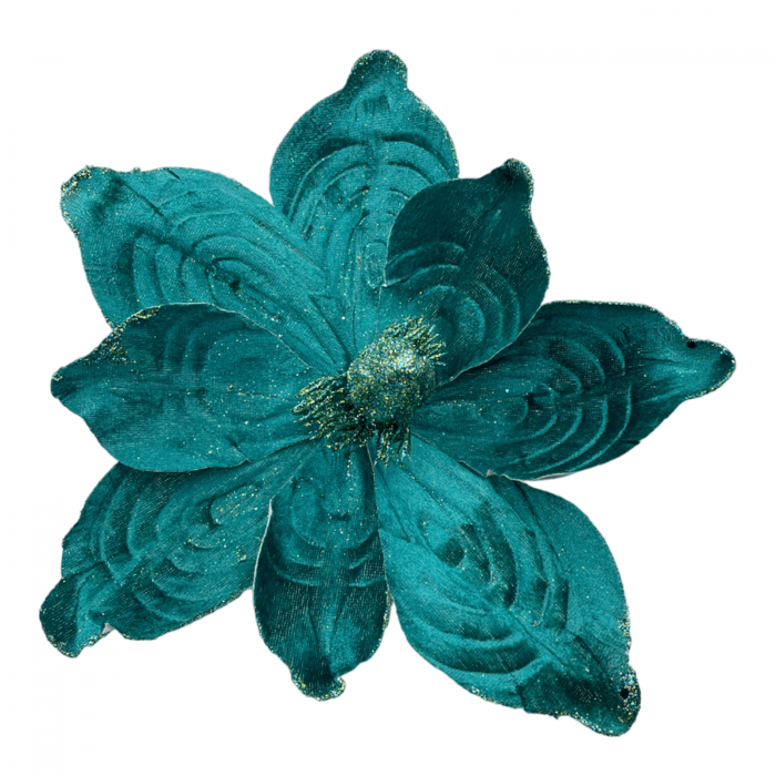 Ornament brad Magnolie JOY, Verde albastrui, 25cm [2]