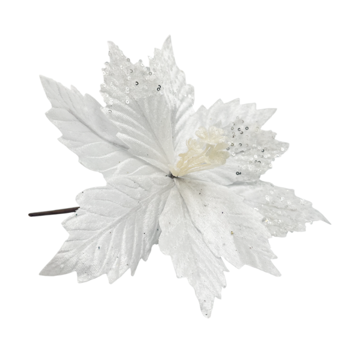 Ornament brad Craciunita CHARM, Alb, 24cm [2]