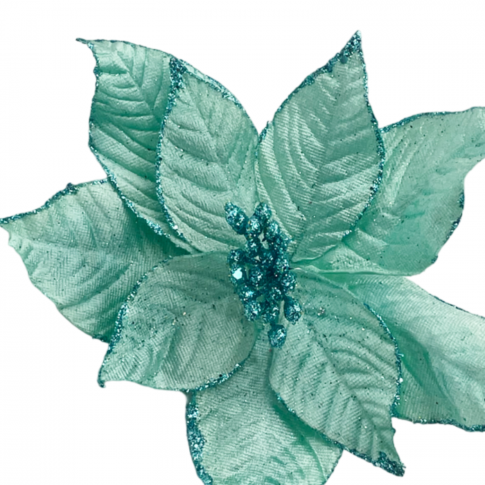 Ornament brad Craciunita CHRISSY, Verde turcoaz, 18cm [2]