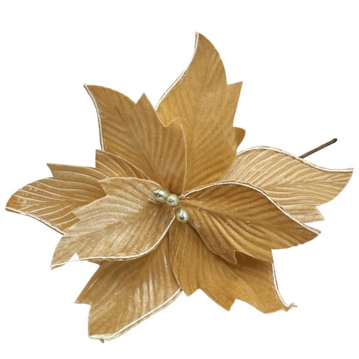 Ornament brad Craciunita CLARICE, Auriu sampanie, 40cm [2]