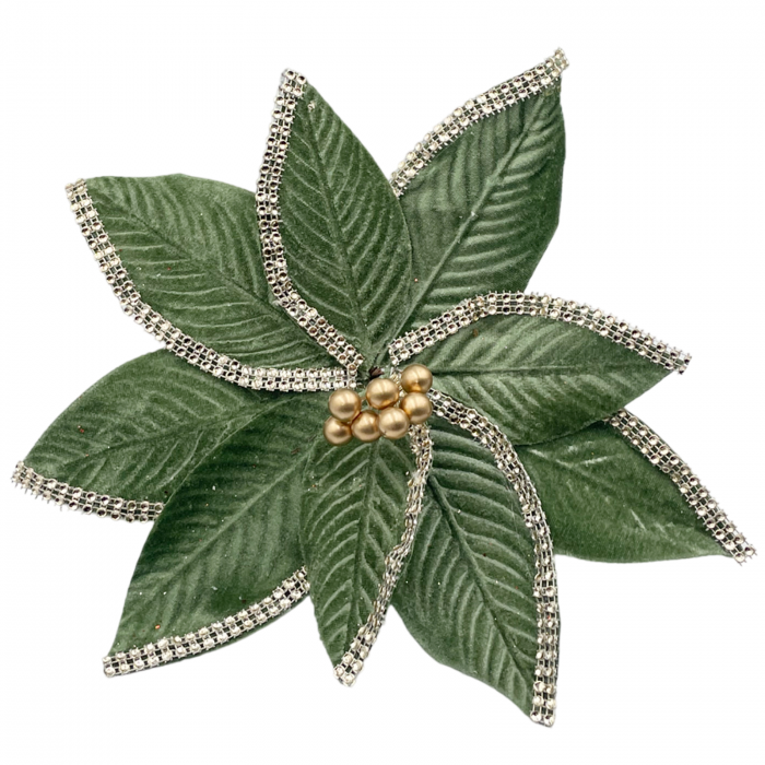 Ornament brad Craciunita CLARICE, Verde, 30cm [2]