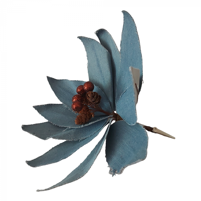 Ornament brad Craciunita LARA, Albastru deschis, 20cm [2]