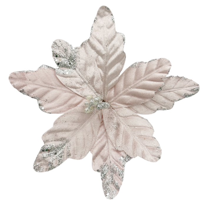 Ornament brad Craciunita SARAH, Roz deschis, 20cm [1]