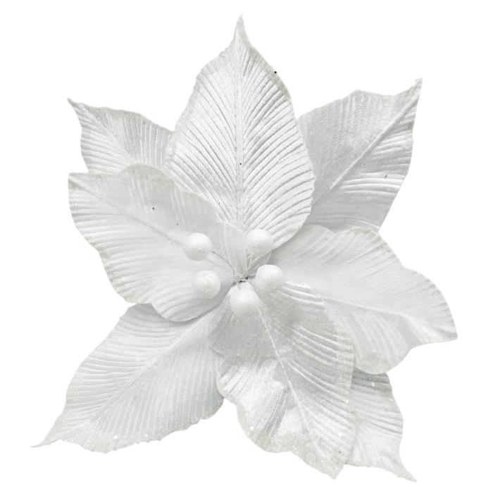 Ornament brad Craciunita GIANT CLARICE, Alb, 35cm [1]