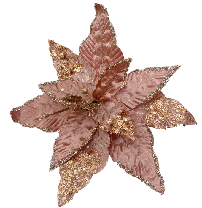 Ornament brad Craciunita GIANT ICELYN, Roz auriu [1]